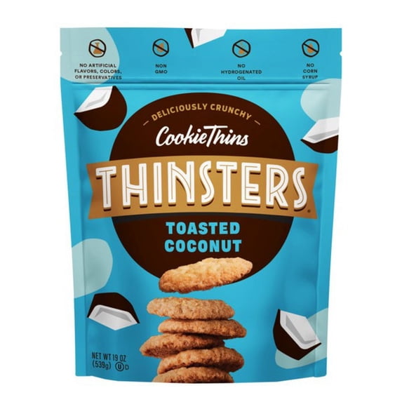 Mrs Thinster's Cookie thins Toasted coconut 19oz NON GMO