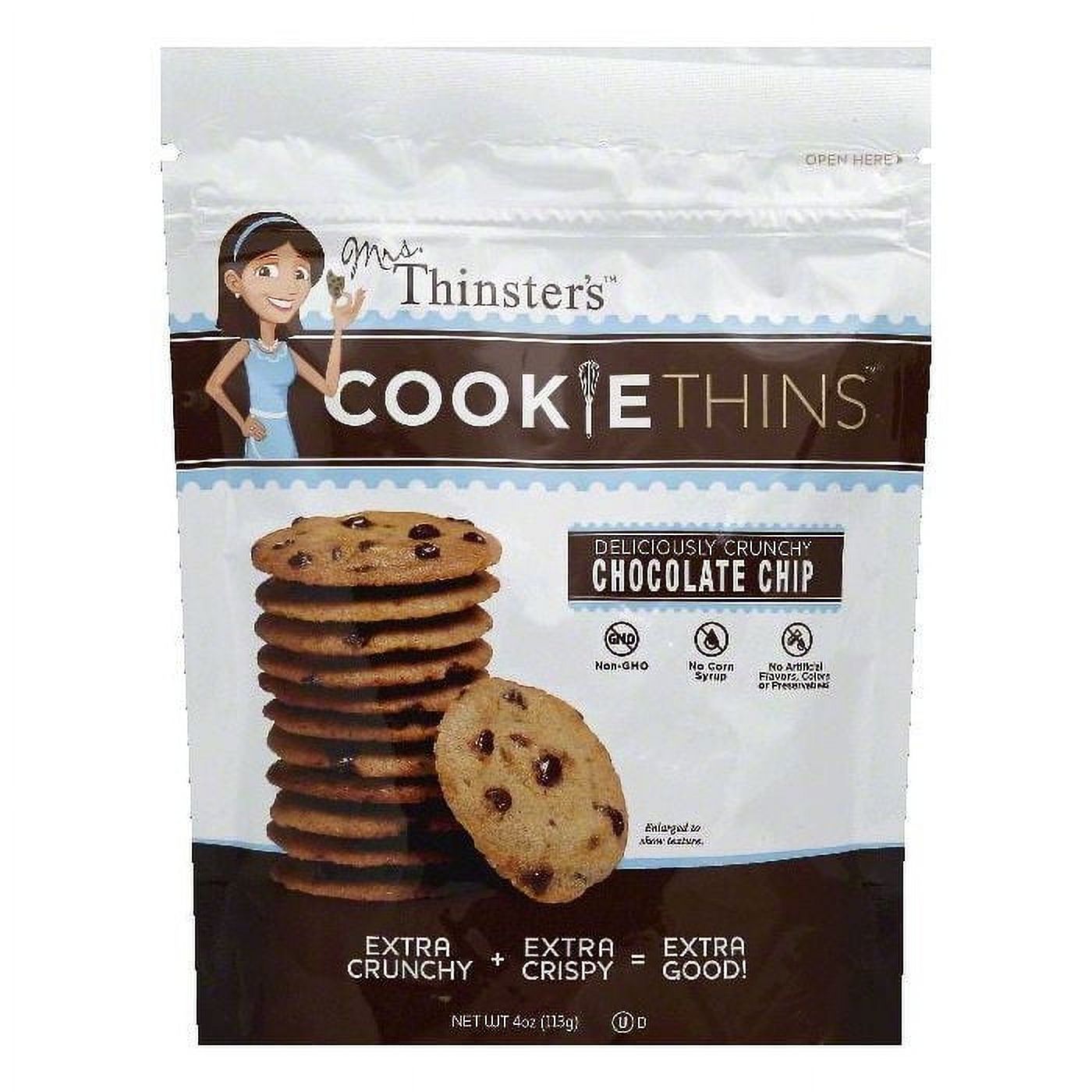 Mrs Thinsters Chocolate Chip Cookie Dough, 4 OZ (Pack of 12)