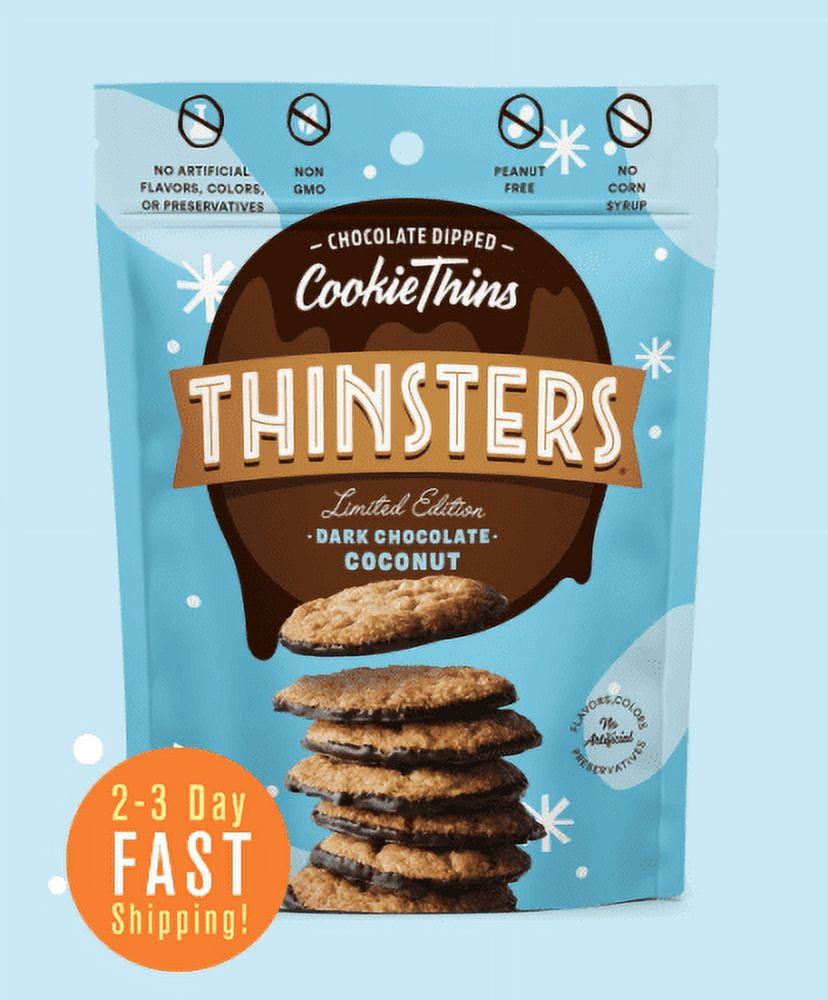Mrs Thinsters Dark Chocolate coconut cookie thins 18 oz Bulk Savings