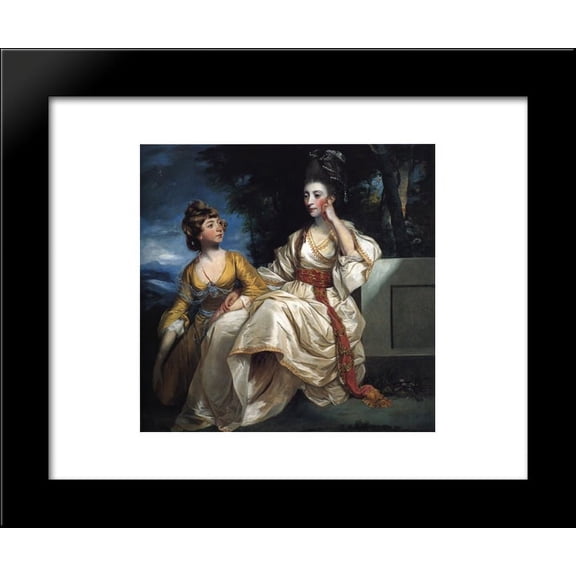 Mrs. Thrale and her Daughter Hester (Queeney) 20x24 Framed Art Print by Reyno...