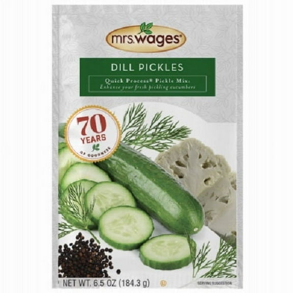 Mrs. Wage's W621-J7425 6.5 oz Pack Of Dill Pickle Mix Canning Seasoning - Quantity of 3