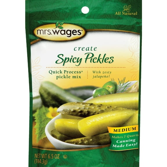 Mrs. Wages-2 pcs,Mrs. Wages Quick Process 6.5 Oz. Medium Spicy Pickling Mix
