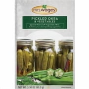 Mrs. Wages Pickled Okra and Mixed Vegetables Quick Process Mix, Easy-to-Use, Great Flavor, Enhance Pickled Vegetables, 3.36 oz Packet