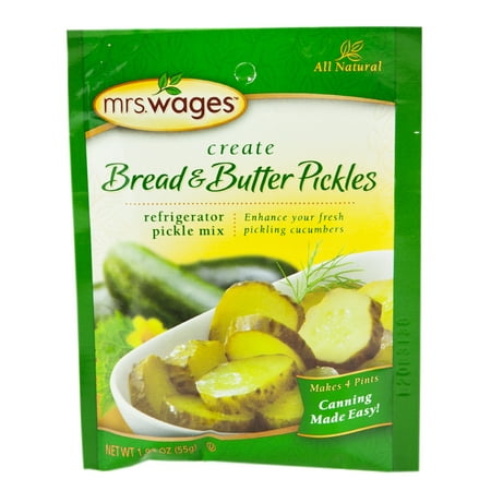 Mrs. Wages Bread & Butter Refrigerator Pickle Mix 1.94 oz. (6 Packets)