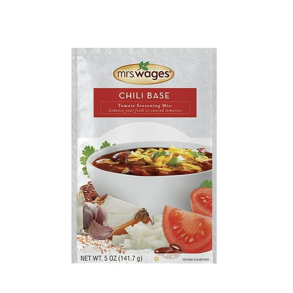 Mrs Wages Chili Base Tomato Seasoning Mix, 5 oz. Package (Pack of 6)