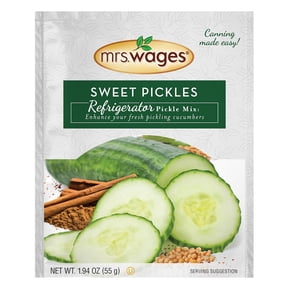 Mrs. Wages Sweet Pickles Mix | Sweet and Crunchy Homemade Refrigerator Pickle Mix | Traditional Flavor | 1.9 oz Packet