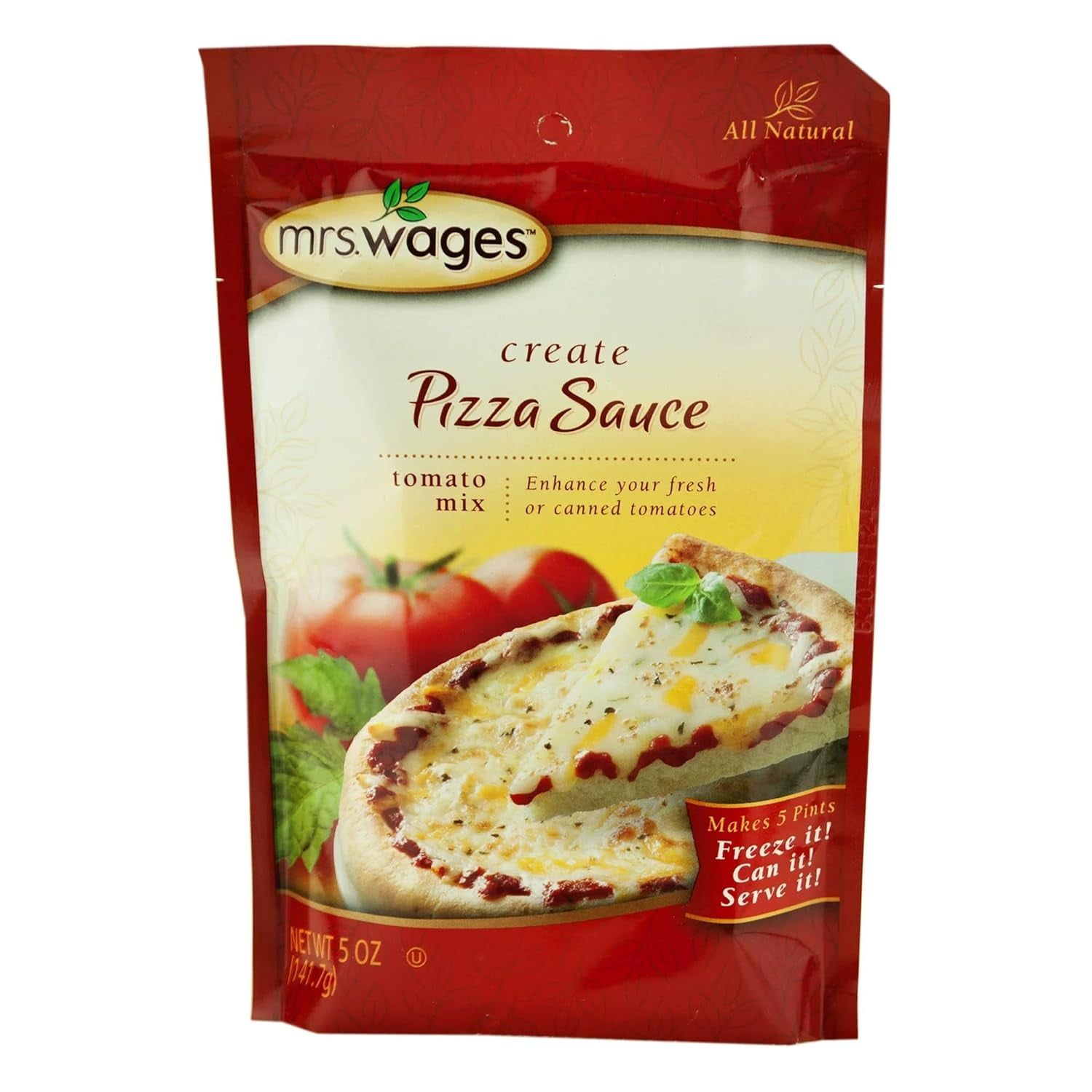 Mrs. Wages Create Your Own Pizza Sauce Mix in 5 oz. Packets (2 Packets