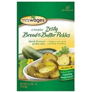 Mrs. Wages Create Zesty Bread & Butter Pickle Mix, Mild, 6.2 oz, 3 pack, Granules in Jar