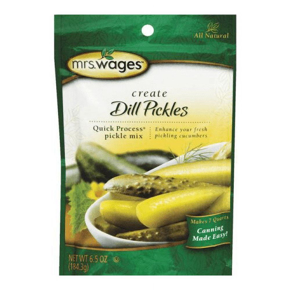Quick Process Mrs. Wages Dill Pickles Quick Process Pickle Mix, 6.5 oz Granules Pouch ...