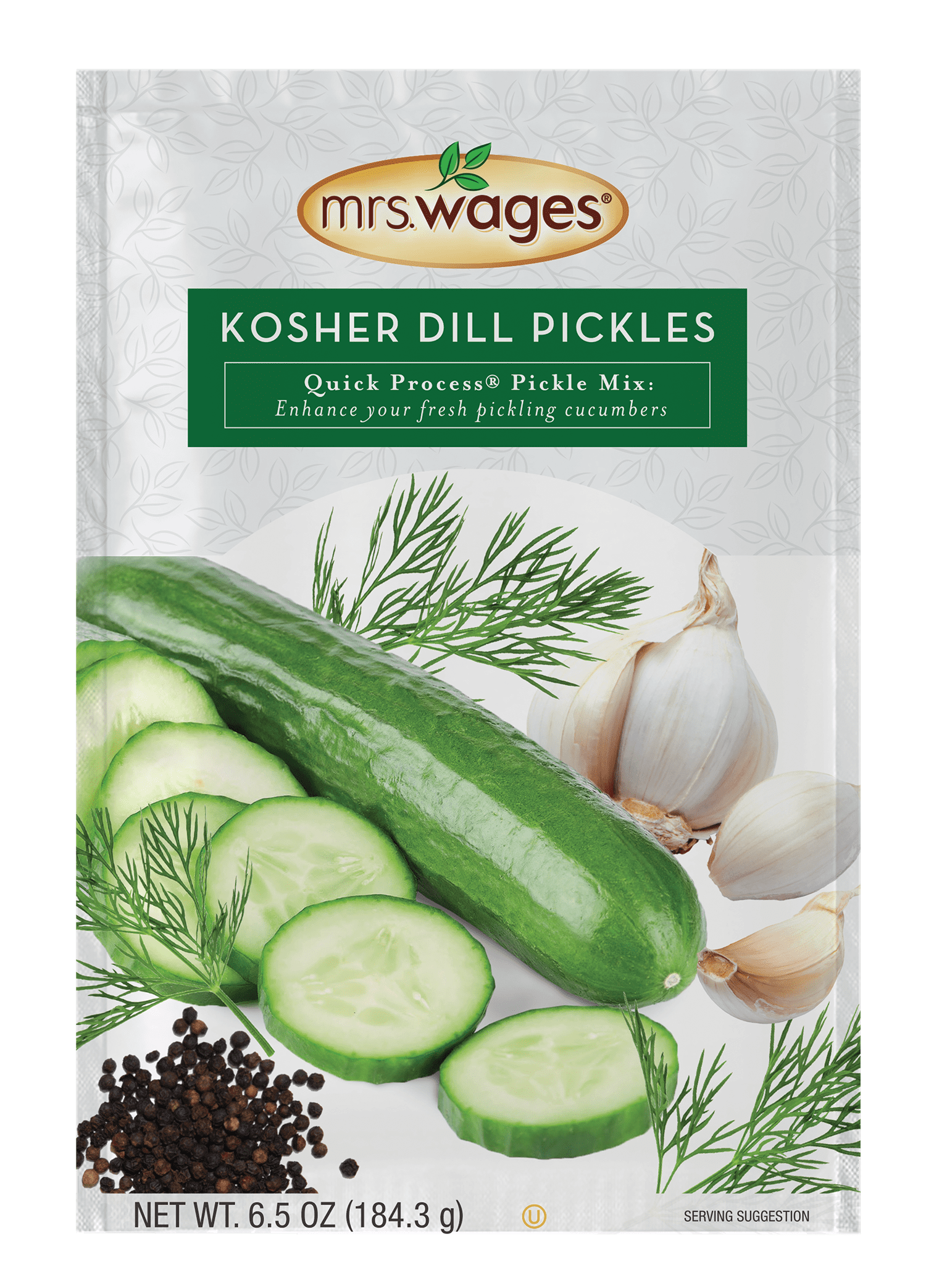 Mrs. Wages Kosher Dill Pickles Quick Process Mix Packet, 6.5 ounces
