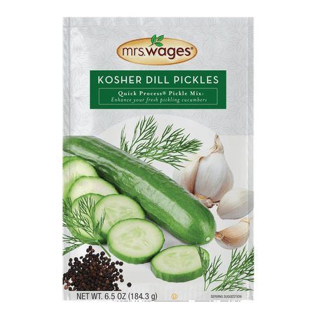 Mrs. Wages Kosher Dill Pickle Seasoning, Quick Pickling Mix for Homemade Pickles, Canning Supplies for Dill Pickles