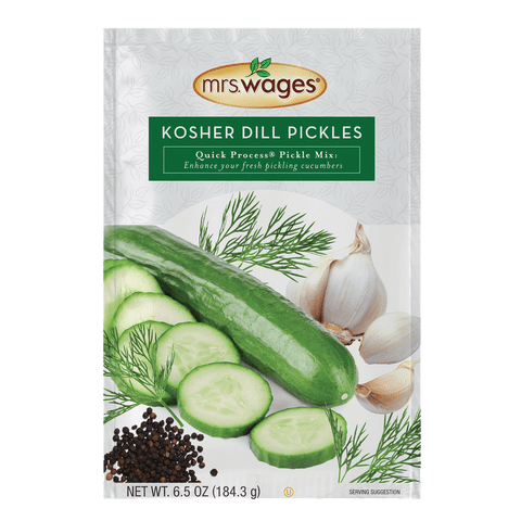 Mrs. Wages Kosher Dill Pickle Seasoning, Quick Pickling Mix for Homemade Pickles, Canning Supplies for Dill Pickles