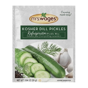 Mrs. Wages Kosher Dill Pickles Refrigerator Mix Quick and Easy Simple-To-Use Simple Homemade Pickles Traditional Pickle Flavoring 1.94 oz Packet Value Pack of 12