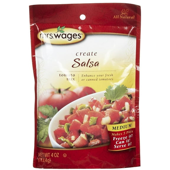 Mrs. Wages Medium Salsa Mix, 4.0 Oz. (Pack Of 1)