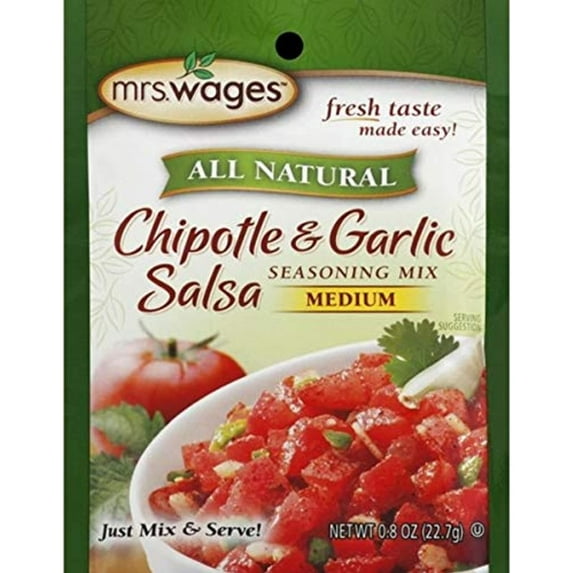 Mrs Wages Mix Instant Salsa Chipotle & Garlic, 0.8 Oz