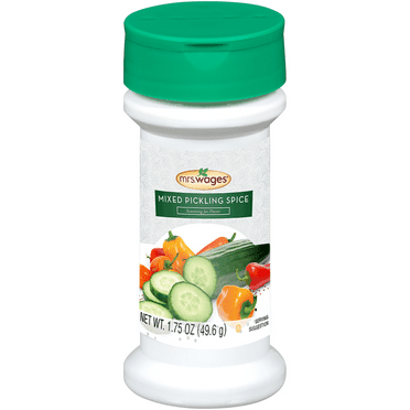 Mrs. Wages Pickle Seasoning, Canning Supplies for Homemade Pickles, 1.75 oz Pickling Spice Shaker