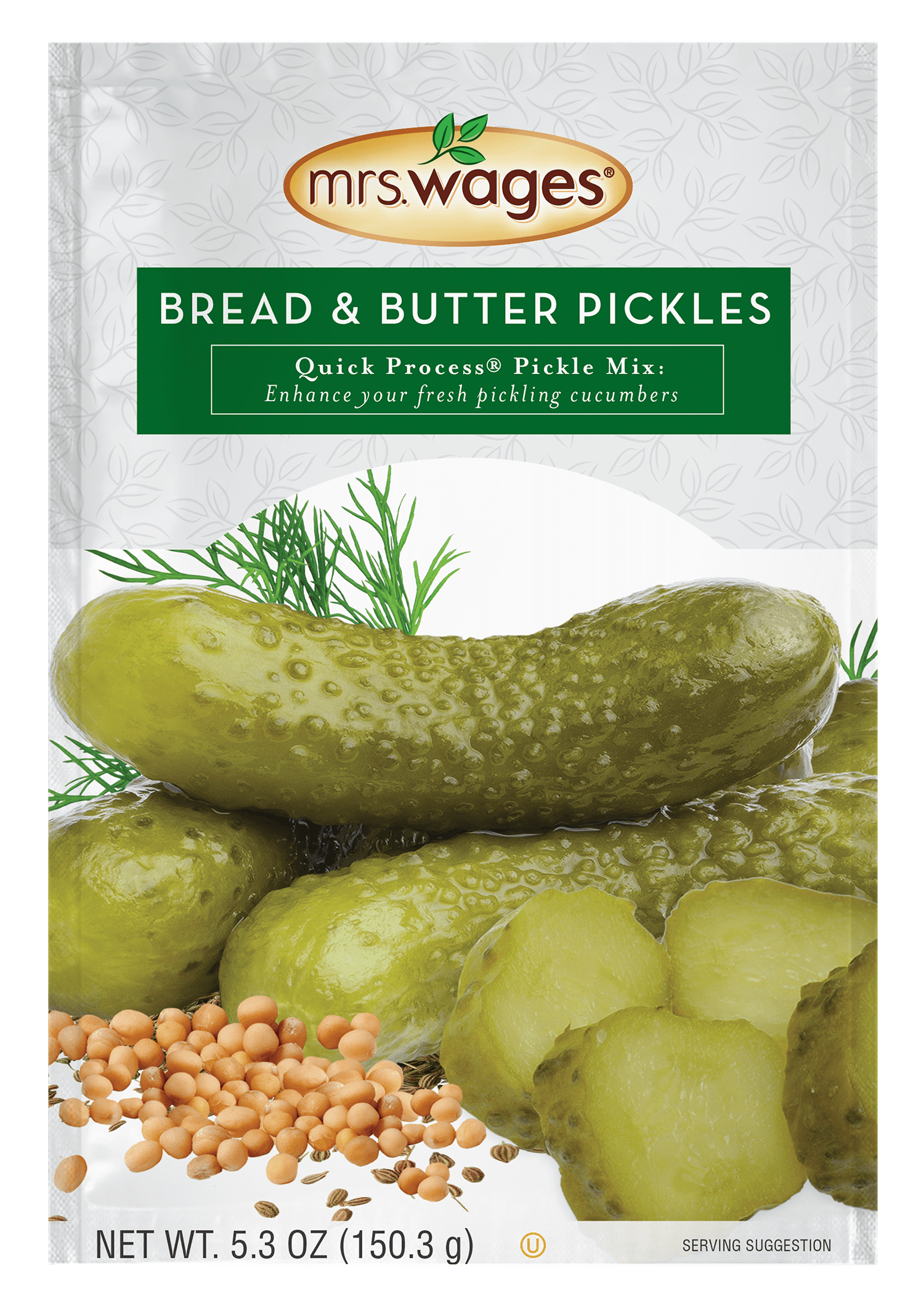 Mrs. Wages Bread and Butter Pickle Mix, Canning Supplies for Homemade Sweet Pickles, 5.3 oz Pickle Seasoning Mix