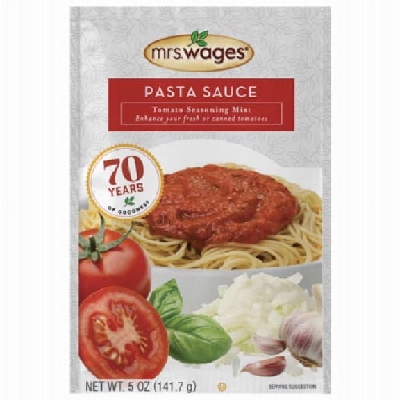 Mrs. Wages W538-J4425 5 oz Tomato Sauce & Canning Mix Pasta / Spaghetti Sauce - Quantity of 24