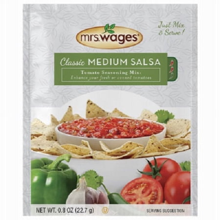 Mrs. Wages W579-H6425 0.8 oz Medium Instant Salsa Seasoning Mix For Canning - Quantity of 48
