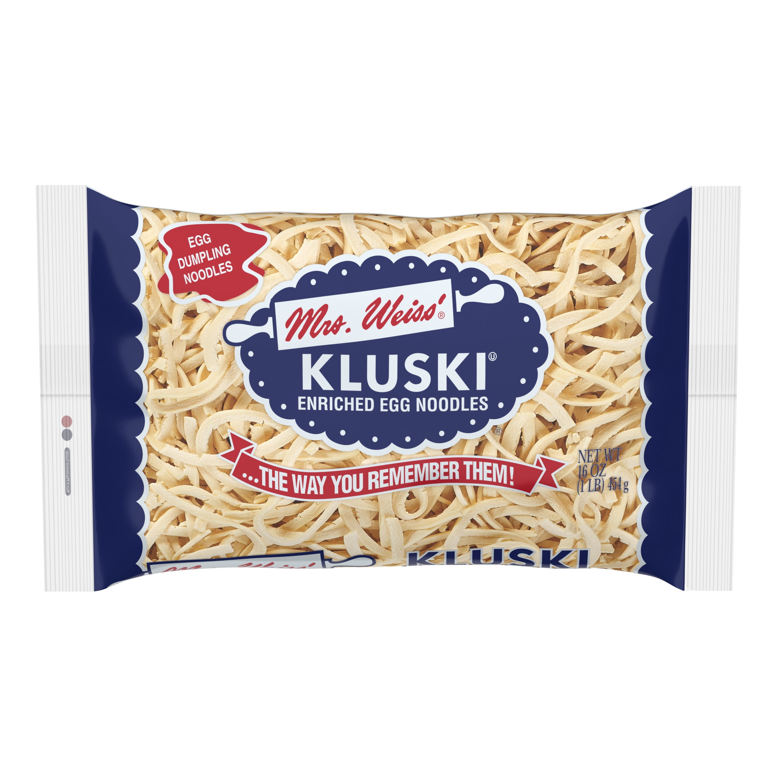 Mrs. Weiss' Kluski Enriched Egg Noodles, 16-Ounce Bag