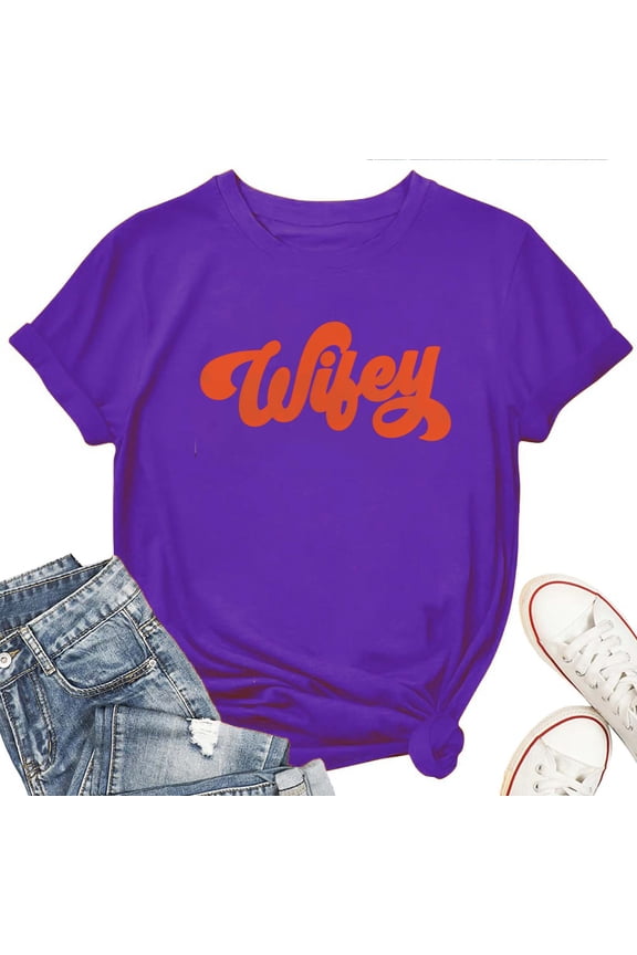 Mrs. Women's T-Shirt – Bridal Shower Gift, Wifey Graphic Tee for Bride-To-Be, Short Sleeve Top