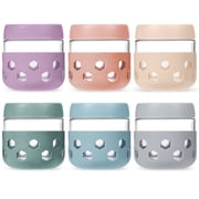 Mrsdry 10 oz Overnight Oats Containers with Lids and Silicone Sleeves, Glass Mason Jars with Airtight Lid, Dishwasher Safe, Wide Mouth Chia Seed Pudding Meal Pr