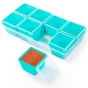 Mrsdry BPA-Free Silicone Freezer Molds with Retractable Base, Stackable Modular Organized, 1-Cup Portion Control Soup Cubes Freezer Tray with Lids for Meal Prep, Broth, Stews, Leftovers