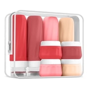Mrsdry Travel Bottles for Toiletries 8 Pack, Tsa Approved Travel Size Containers 3oz, with Clear Bag, Leak Proof Silicone Squeezable Creams Jars
