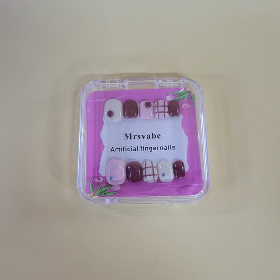 Mrsvabe Artificial fingernails Full Cover Nail Tips for DIY Manicure, Durable False Nails for Nail Art and Salon Style Nails at Home