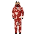 thumbnail image 1 of Mrzhqd Family Matching Christmas Pajamas Mens Christmas Jumpsuit Pajamas Cute Print Plaid Long Sleeve Onesie Soft Casusal Winter Holiday Sleepwear,Red,Size L, 1 of 4
