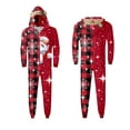 thumbnail image 1 of Mrzhqd Matching Christmas Pajamas For Family Christmas Mens Pajamas Onesie Cute Print Long Sleeve Jumpsuit With Hooded,Red,Size L, 1 of 4