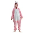 thumbnail image 1 of Mrzhqd Toddler Girls Boys Romper Size 5-6 Years Baby Snowsuit Winter Coat Warm Hooded Baby Children Animal Pajamas Kids Long Sleeve Crew Neck Cute Print Kids Jumpsuit Pink, 1 of 3