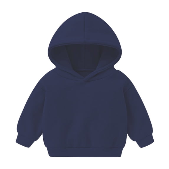 Mrzhqd Toddler Girls Hoodies Sweatshirts Size 4-5 Years Boys Pullover Sweatshirt Children Solid Plus Babies Color Top Long Sleeve Crew Neck Cute Print Girl Tops Navy