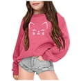 thumbnail image 1 of Mrzhqd Toddler Girls Hoodies Sweatshirts Size 7-8 Years Autumn Winter Long Sleeved Fashion Printed Round Neck Hoodie For Boys Plus Warm Hoodie Long Sleeve Cute Print Girl Tops Pink, 1 of 4