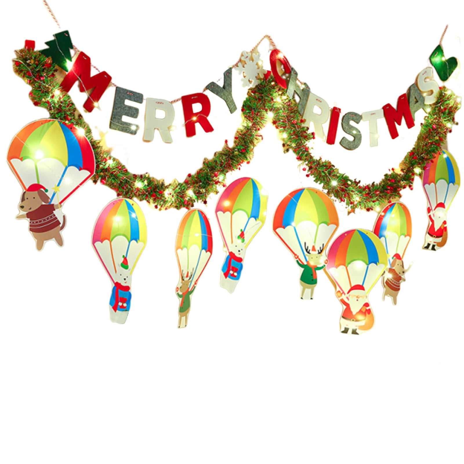 Mrzvby Christmas Decorations 2025 Christmas Flag Decorations Glowing