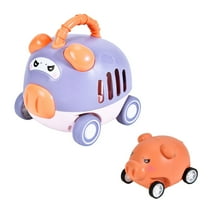 Mrzvby Christmas Gift Toys For ages 2-4 Toddlers Clearance!Cute Cartoons Animals Child Catapult Car Mini Inertias Rebounds Car Puzzle Parent Child Interactive Children's Toy
