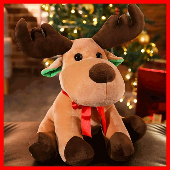 Mrzvby Christmas Reindeer Plush Toy Christmas Elk Deer Dolls Christmas Stuffed Animals, Christmas Plush Dolls Christmas Gift Toys for For Kids Baby Toddler Clearance! Christmas Decoration Indoor