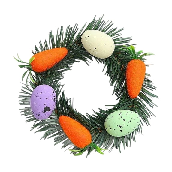 Mrzvby Easter Garland Decoration,Spring Wreaths for Front Door 22 Inch Artificial Summer Wreath Daisy and Lavender Wreath with Wildflowers for Home Wall Farmhouse Springtime Easter Holiday Party