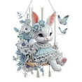 thumbnail image 1 of Mrzvby Easter Home Decorations and Easter Basket Stuffers,Easter Door Wreath Easter Pendant with Chain 5D Diamonds Painting Window Pictures Diamonds Paintings Wall and Entrance Decor, 1 of 9
