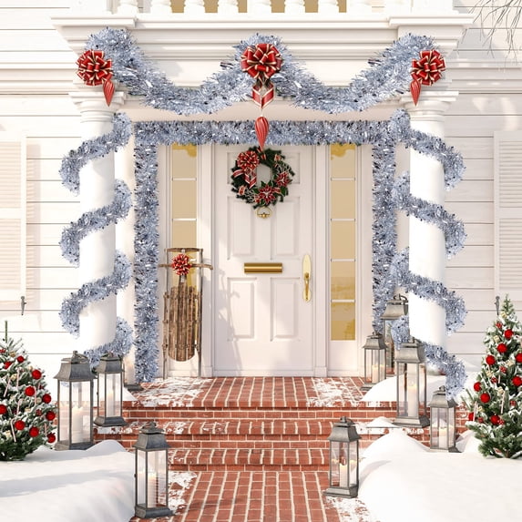 Mrzvby Fall Decoration and Home Decor,118.1 In Christmas Hairy Strips Christmas Tree Decoration Door Hanging Wall Hanging Suitable For Festival Wedding Birthday Party Christmas Decoration
