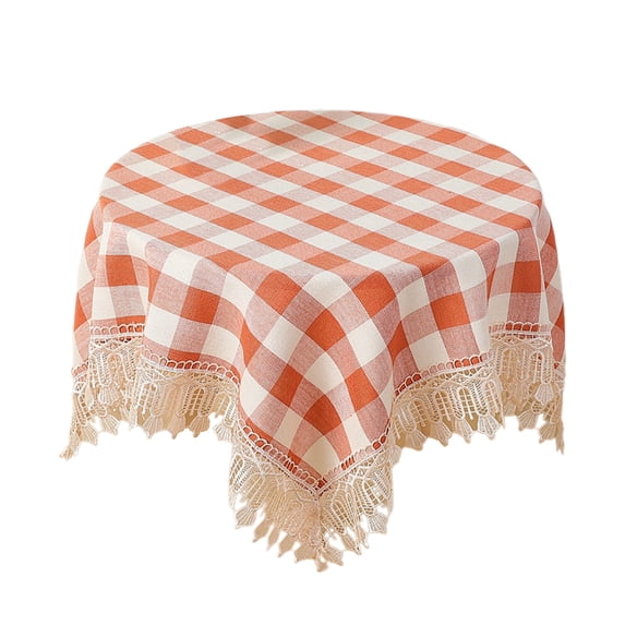 Mrzvby Fall Decoration and Home Decor,Cloths Round Polyester Woven Tablecloth Spill-Proof PolyesterLook Cover For Party Table Feature Extra Soft And Thick Fabric Wrinkle