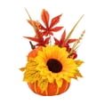 thumbnail image 1 of Mrzvby Fall Decoration and Home Decor,Styles Mini Artificial Pumpkin Table Centerpiece Fall Floral Arrangement With Sunflower Maple Berries For Thanksgiving Halloween Mantel Decor, 1 of 6