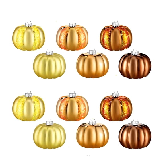 Mrzvby Fall Decoration and Home Decor,Painteds Pumpkin Ball Decor Set Ornament Balls For Artificial Tree