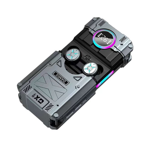 Mrzvby Gifts for Women Clearance!Wireless Bluetooth Earphones Semi Ear Colorful RGB Digital Metal Mecha Style Sliding Cover Cool Earphones