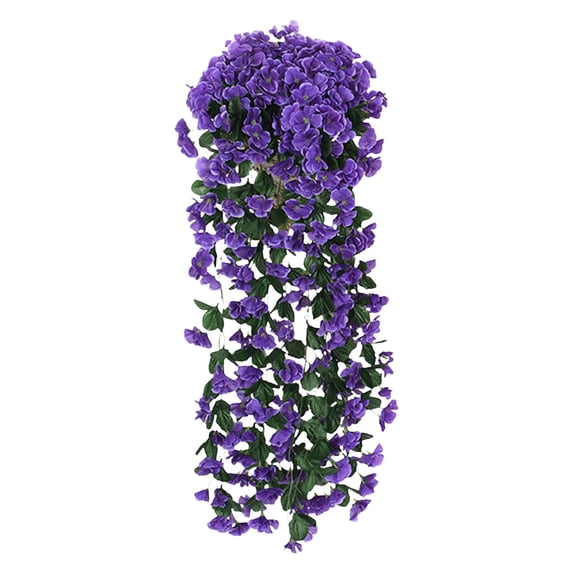 Mrzvby Mothers Day Gifts for Womem Artificial Hanging Plants Flowers Simulation Violet Wall Hanging Wedding Home Decoration Simulat Living Room Ceiling Decoration Plastic Wrapping Plants