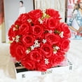 thumbnail image 1 of Mrzvby Mothers Day Gifts for Womem 18Head Artificial Silk Roses Flowers Bridal Bouquet Rose Home Wedding Decor D, 1 of 3
