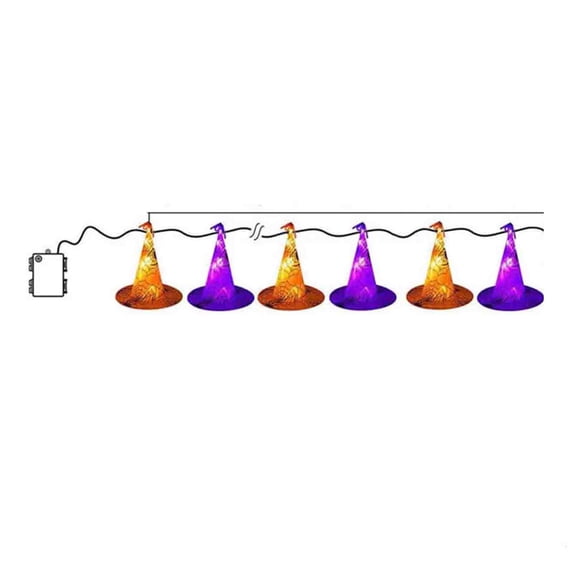 Mrzvby String Lights for Home Decor,LED Battery-powered Light String Eerie Decoration Light Wizard Hat Lamp