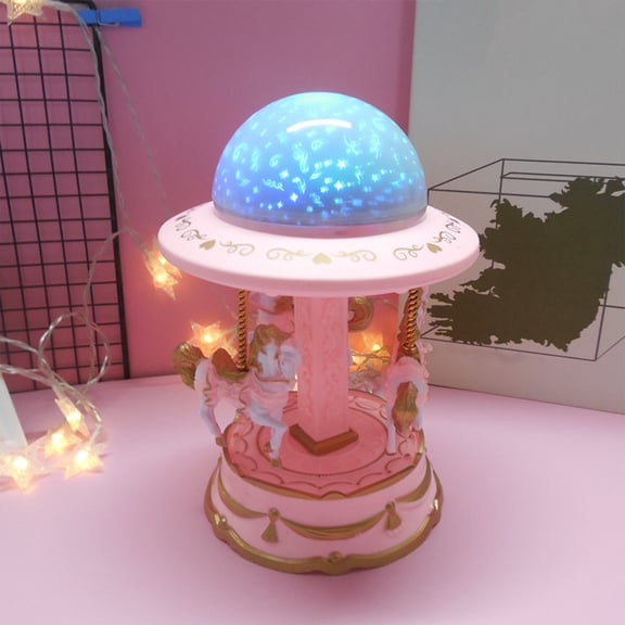 Mrzvby Toddlers Toys Gift Sensory Toys for Ages 2-4 Clearance!Bath Toys for Kids Ages 1-3 Carousel Music Box for Girls Star Projection Lantern Carousel Music Box Music Box Girl Holiday Gift