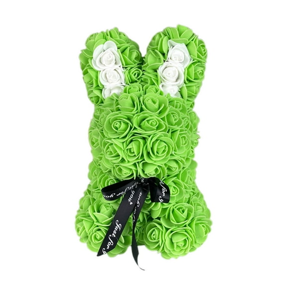 Mrzvby Valentine's Day Gifts for Women Valentine's Day Simulation Rose Bunny Cuddle Bunny Birthday Gift Foam Bunny