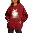Ms Dog And Cat Printing Leisure Draw String Hooded